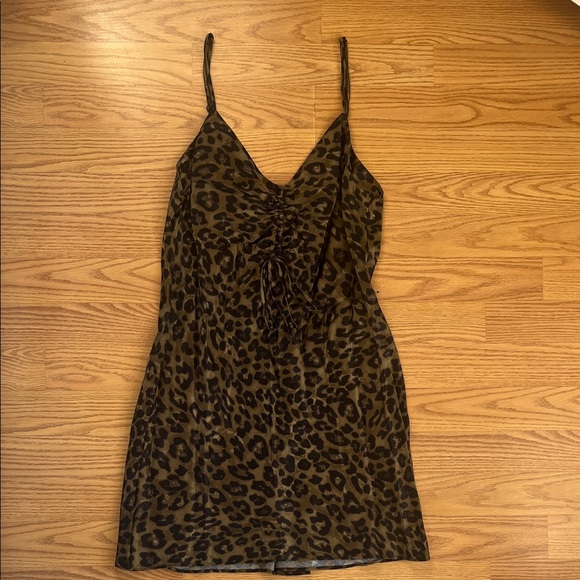 Zara Dresses & Skirts - Zara Brown Leopard Print Mini Dress